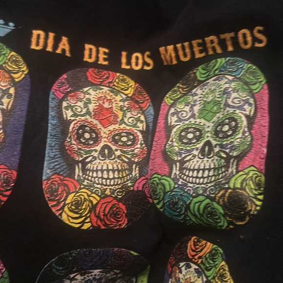 DIA DE LOS MUERTOS /Day Of The DEAD HALLOWEEN READY UNISEX 1HIT T Back Solid LG - Picture 4 of 6